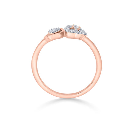 Dual Bond Diamond & Gold Fashion Ring for Women