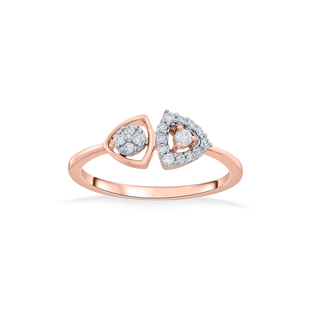 Dual Bond Diamond & Gold Fashion Ring for Women
