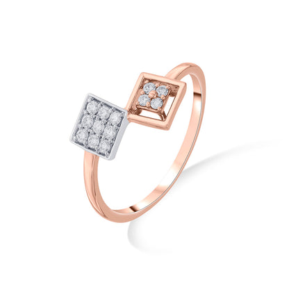 Prism Duo Diamond & Gold Fashion Ring for Women