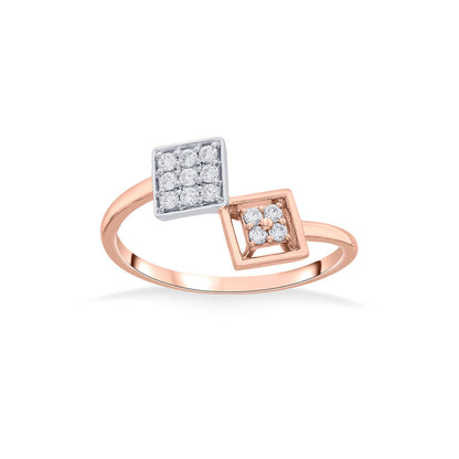 Prism Duo Diamond & Gold Fashion Ring for Women