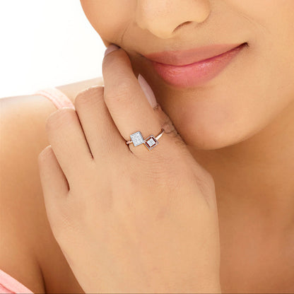 Prism Duo Diamond & Gold Fashion Ring for Women