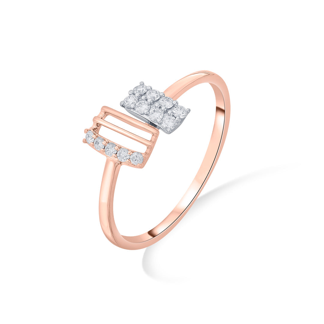 Radiant Bond Diamond & Gold Casual Ring for Women