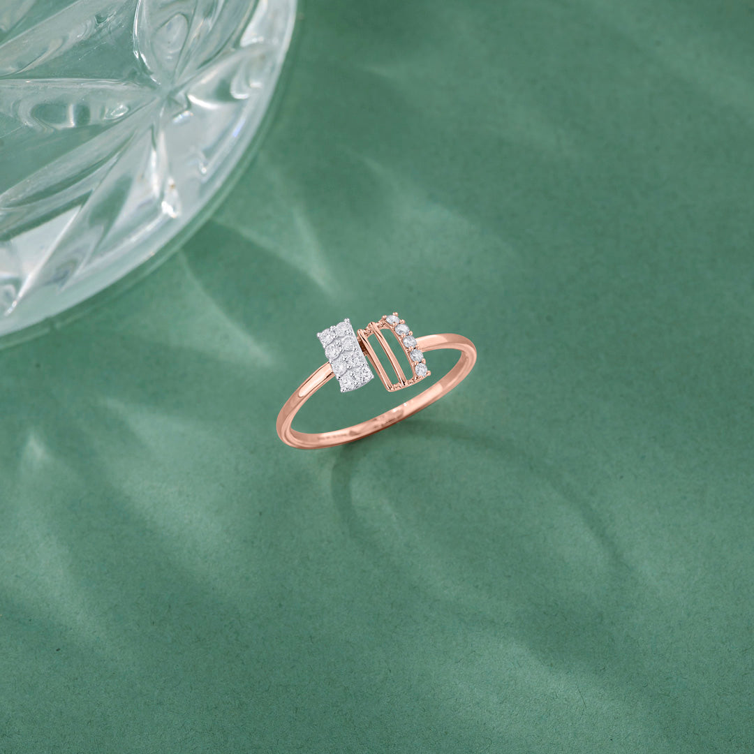 Radiant Bond Diamond & Gold Casual Ring for Women