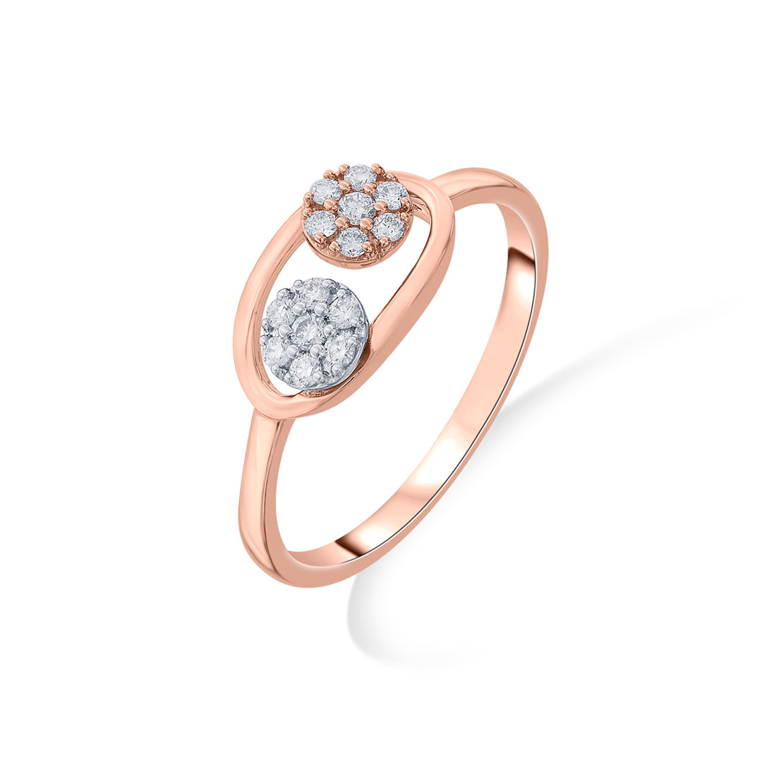 Orbit Link Diamond & Gold Fashion Ring for Women