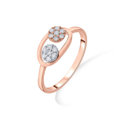 Orbit Link Diamond & Gold Fashion Ring for Women