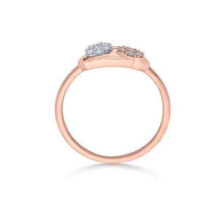 Orbit Link Diamond & Gold Fashion Ring for Women