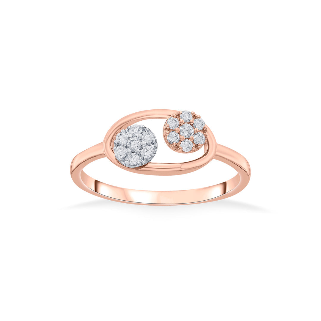 Orbit Link Diamond & Gold Fashion Ring for Women