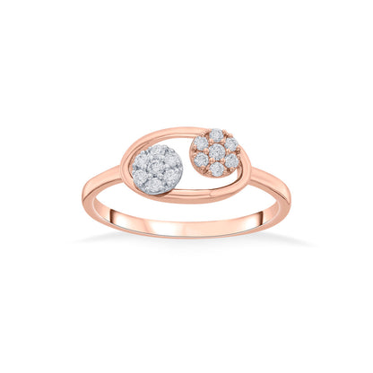 Orbit Link Diamond & Gold Fashion Ring for Women