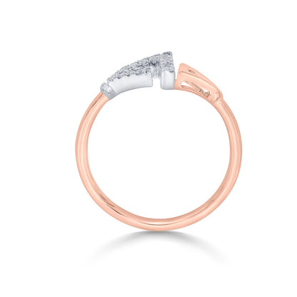 Prism Link Diamond & Gold Fashion Ring for Women