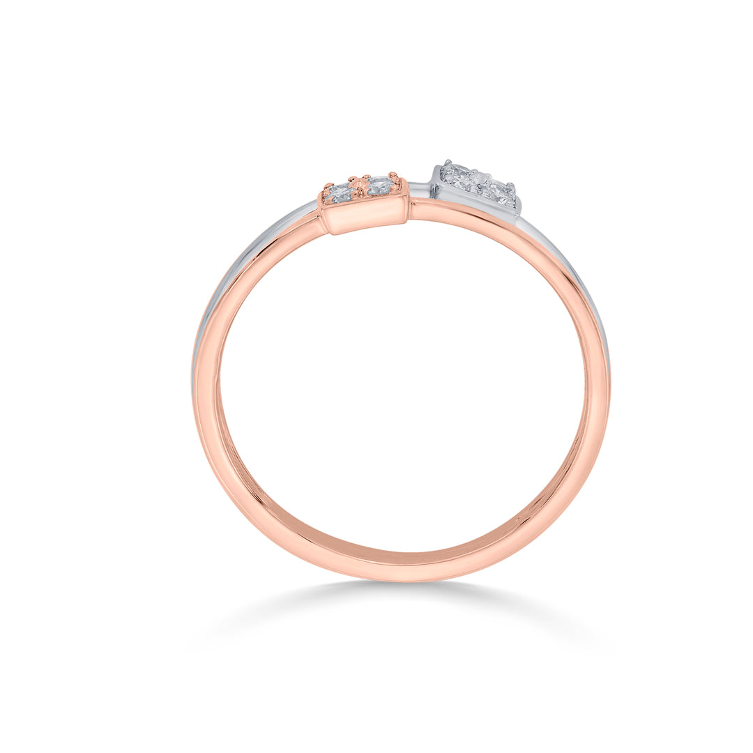 Diamond Duo Diamond & Gold Fashion Ring for Women