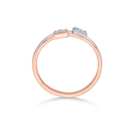 Diamond Duo Diamond & Gold Fashion Ring for Women