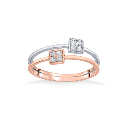 Diamond Duo Diamond & Gold Fashion Ring for Women