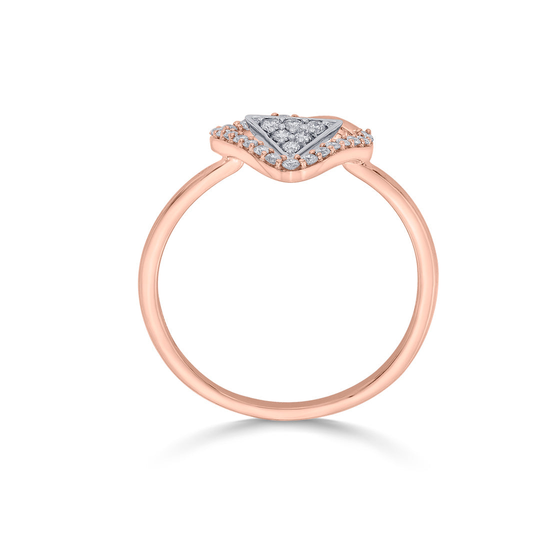 Prism Gleam Diamond & Gold Fashion Ring for Women
