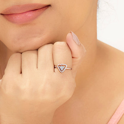 Prism Gleam Diamond & Gold Fashion Ring for Women