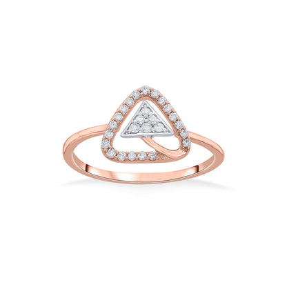 Prism Gleam Diamond & Gold Fashion Ring for Women
