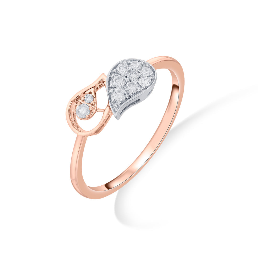 Morning Dew Diamond & Gold Casual Ring for Women