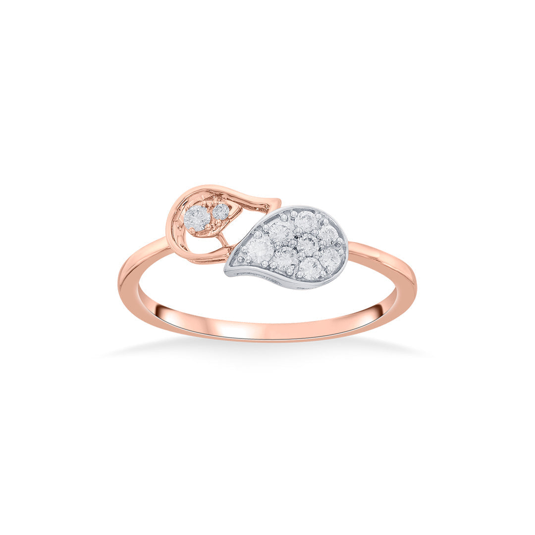 Morning Dew Diamond & Gold Casual Ring for Women