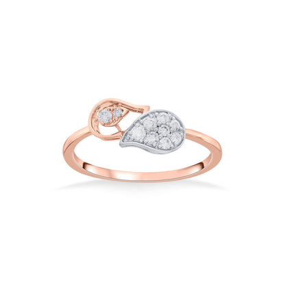 Morning Dew Diamond & Gold Casual Ring for Women