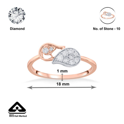 Morning Dew Diamond & Gold Casual Ring for Women