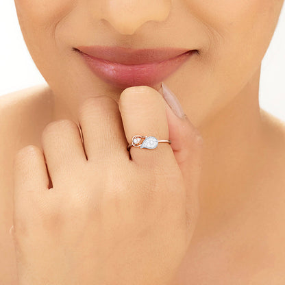 Morning Dew Diamond & Gold Casual Ring for Women