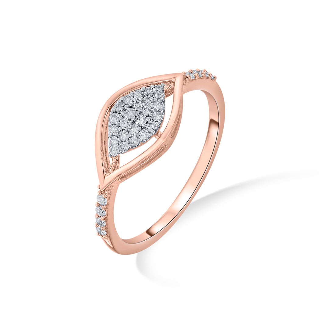 Luminous Eye Diamond & Gold Fashion Ring for Women