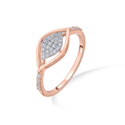 Luminous Eye Diamond & Gold Fashion Ring for Women