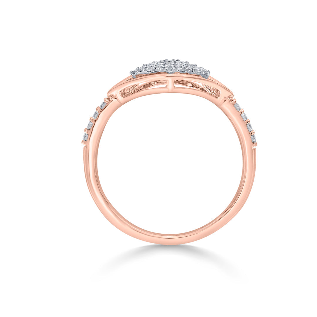 Luminous Eye Diamond & Gold Fashion Ring for Women