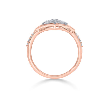 Luminous Eye Diamond & Gold Fashion Ring for Women