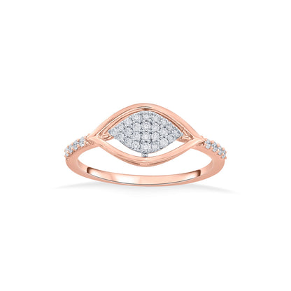 Luminous Eye Diamond & Gold Fashion Ring for Women