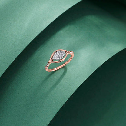 Luminous Eye Diamond & Gold Fashion Ring for Women