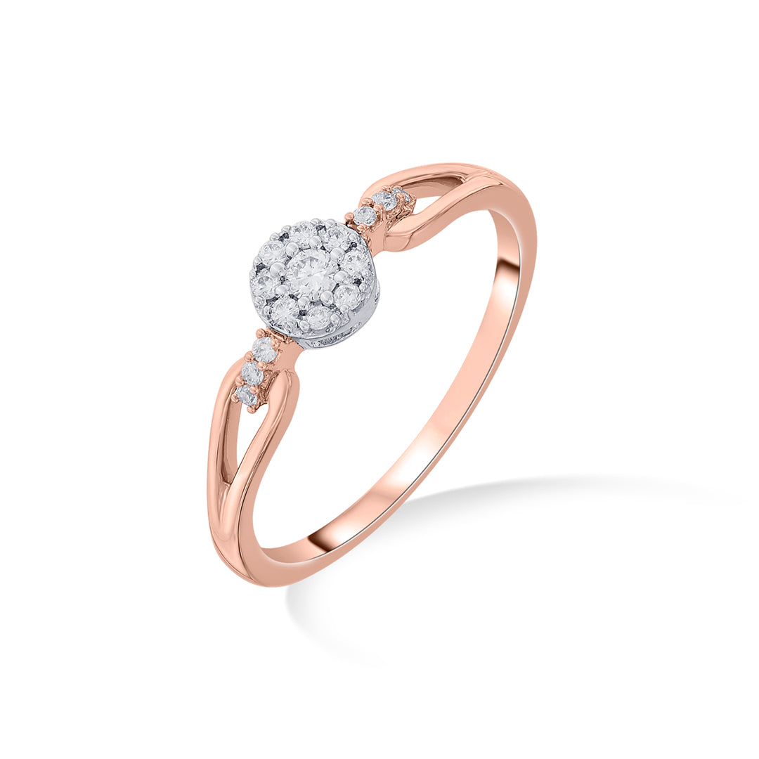 Miroa Shine Diamond & Gold Fashion Ring for Women