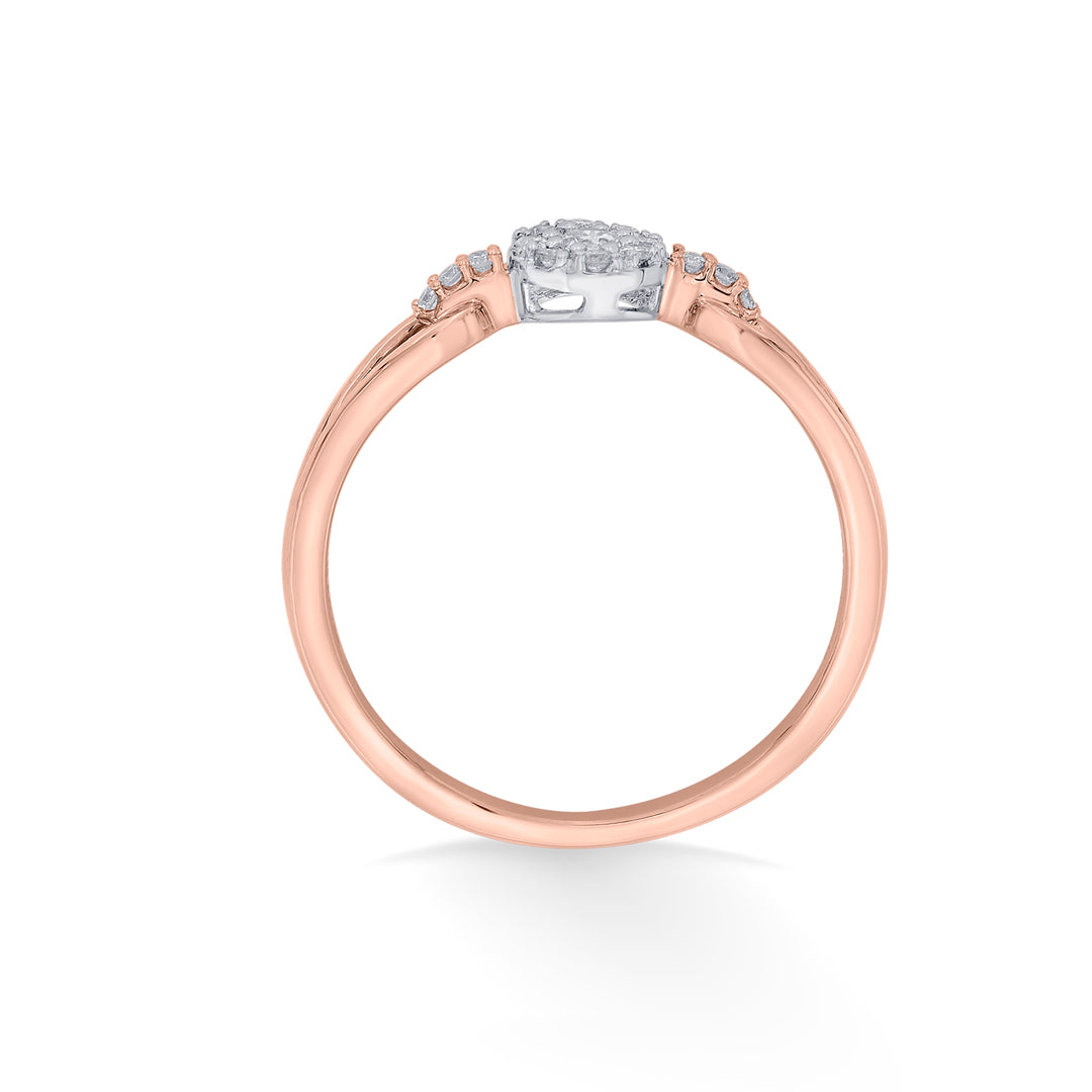 Miroa Shine Diamond & Gold Fashion Ring for Women
