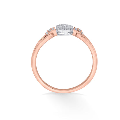 Miroa Shine Diamond & Gold Fashion Ring for Women