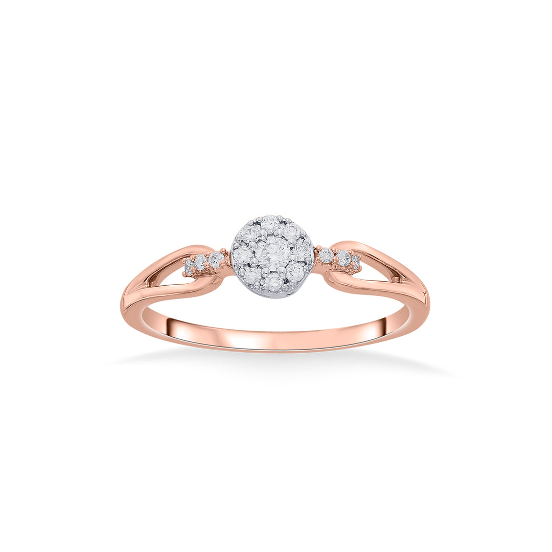 Miroa Shine Diamond & Gold Fashion Ring for Women