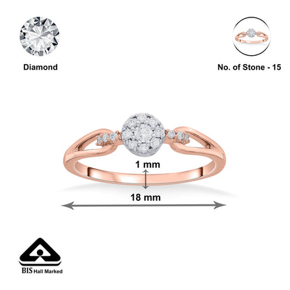 Miroa Shine Diamond & Gold Fashion Ring for Women