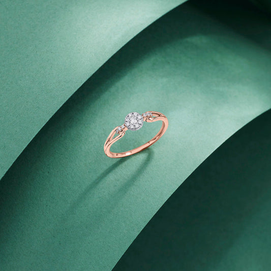 Miroa Shine Diamond & Gold Fashion Ring for Women