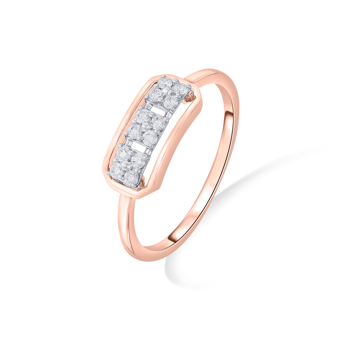 Sculpt Form Diamond & Gold Fashion Ring for Women