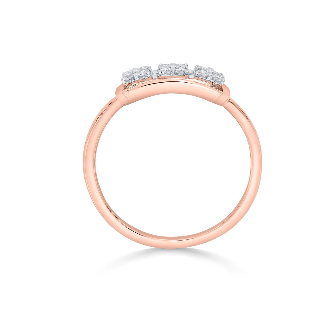 Sculpt Form Diamond & Gold Fashion Ring for Women