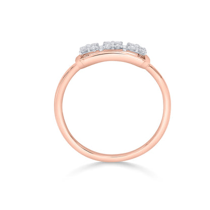 Sculpt Form Diamond & Gold Fashion Ring for Women