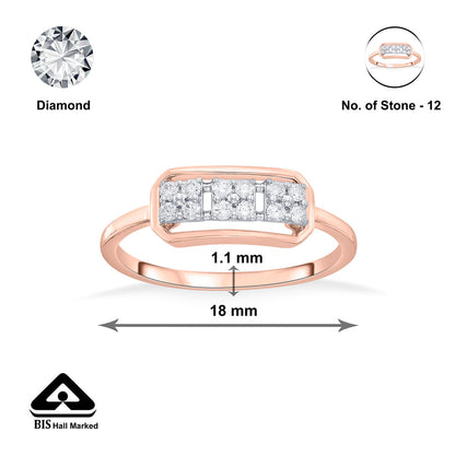 Sculpt Form Diamond & Gold Fashion Ring for Women