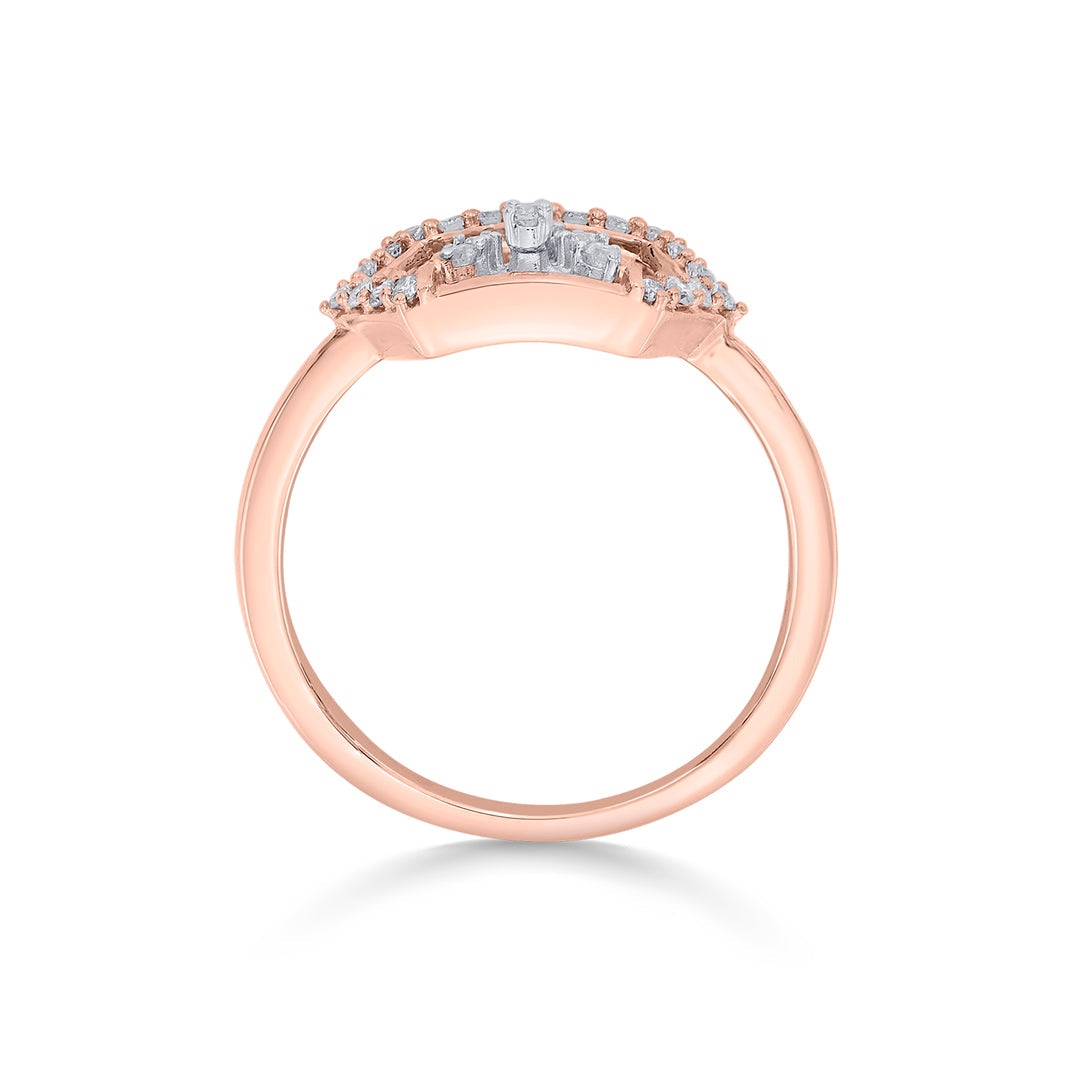 Hexa Blossom Diamond & Gold Fashion Ring for Women