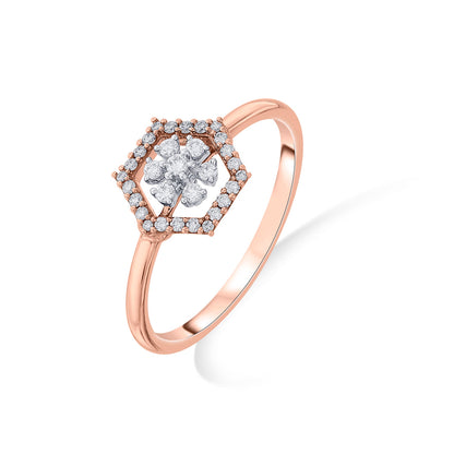 Regal Essence Diamond & Gold Fashion Ring for Women