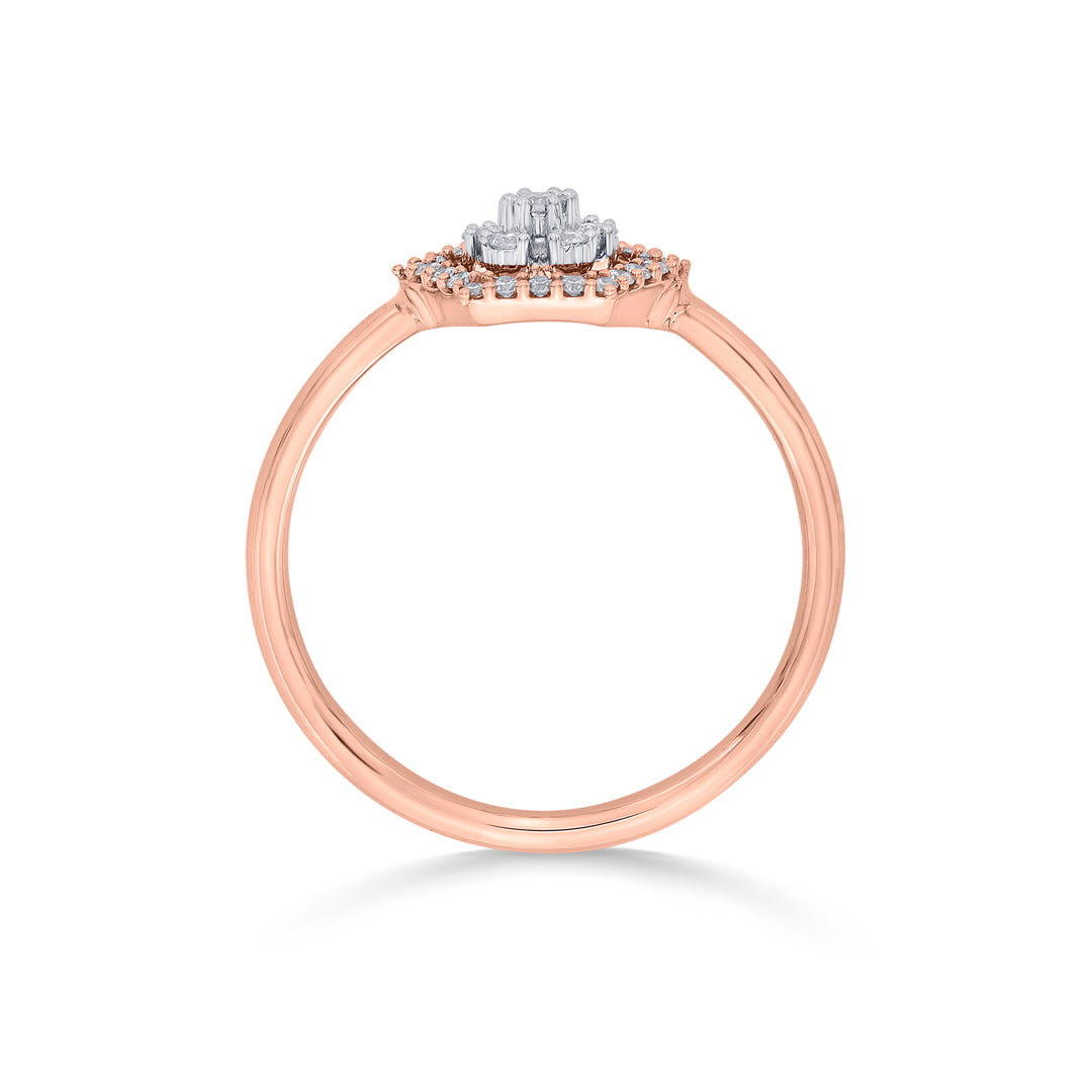 Regal Essence Diamond & Gold Fashion Ring for Women