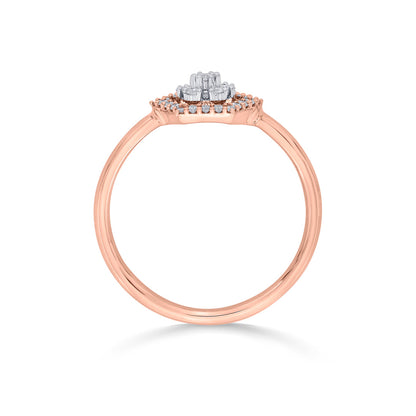 Regal Essence Diamond & Gold Fashion Ring for Women