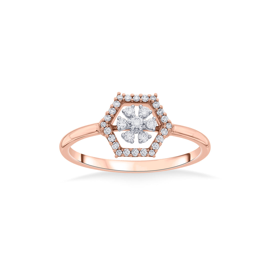 Regal Essence Diamond & Gold Fashion Ring for Women