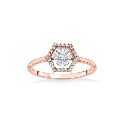 Regal Essence Diamond & Gold Fashion Ring for Women