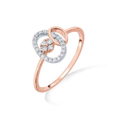 Linked Glow Diamond & Gold Fashion Ring for Women