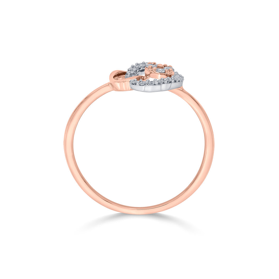 Linked Glow Diamond & Gold Fashion Ring for Women
