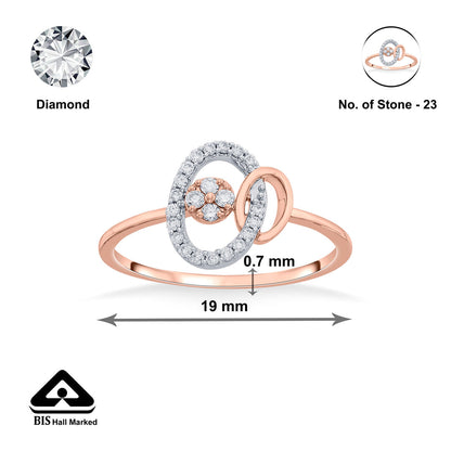 Linked Glow Diamond & Gold Fashion Ring for Women