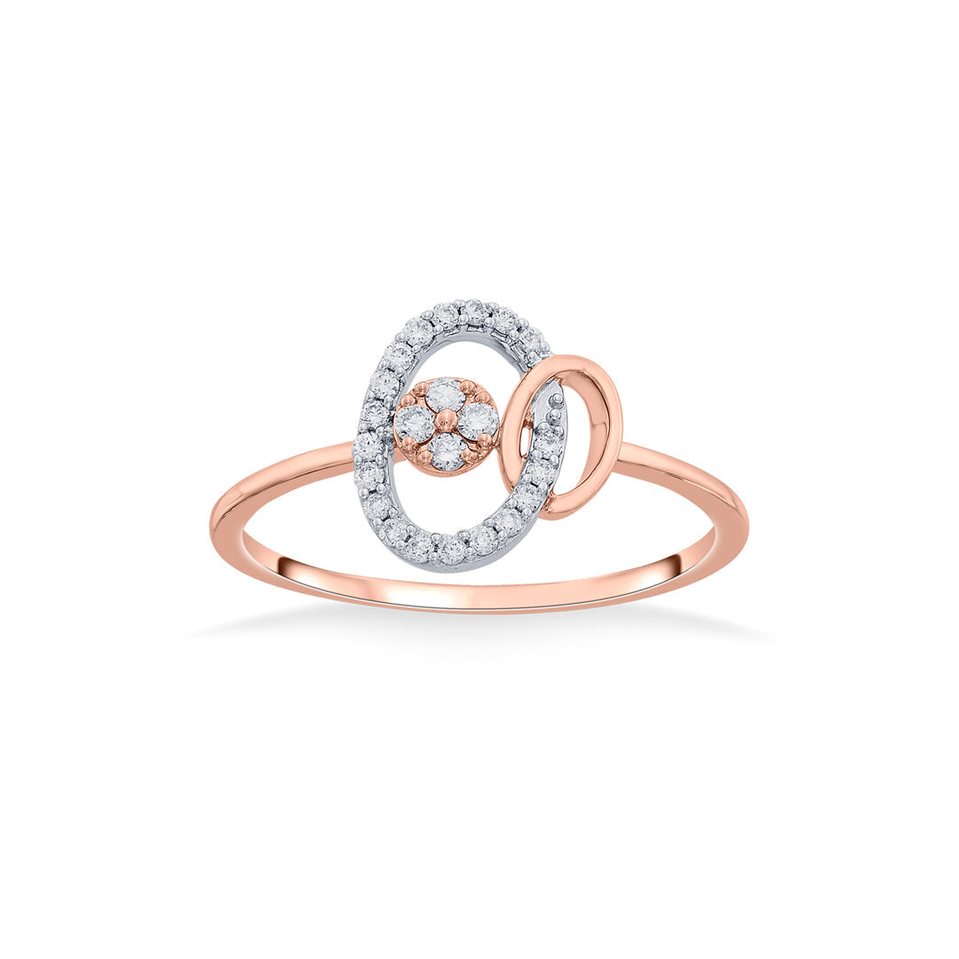 Linked Glow Diamond & Gold Fashion Ring for Women